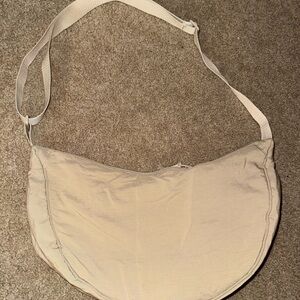 Cream Crescent Shoulder Bag